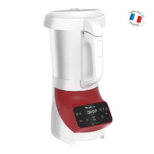 Blender MOULINEX Soup&Plus Blender Chauffant. Capacité utile 2 L. 5 vitesses. Ecran tactile. Livre recettes. Fabriqué en France LM924500