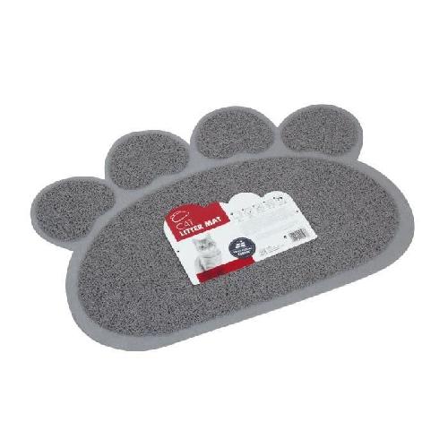 Maison De Toilette - Filtre A Charbon - Tapis Exterieur MPETS Tapis sortie maison de toilette Paw - Pour chat - 60x45cm - Gris