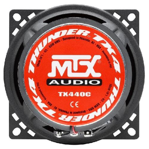 Autoradios : Enceintes - Haut-parleurs MTX TX440C Haut-parleurs voiture Coaxiaux 2 voies 10cm 60W RMS 4 membrane pulpe célulose