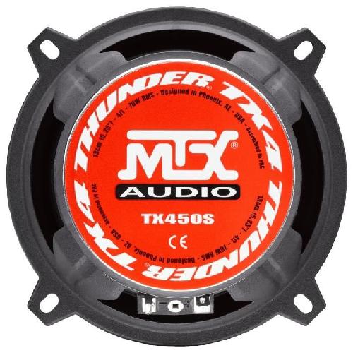 Autoradios : Enceintes - Haut-parleurs MTX TX450S Haut-parleurs voiture Kit 2 voies 13cm 70W RMS 4 Tweeters néodyme 25mm Membranes pulpe célulose