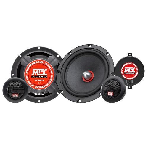 Autoradios : Enceintes - Haut-parleurs MTX TX465S Haut-parleurs voiture Kit 2 voies 16.5cm 80W RMS 4 Tweeteers néodyme 25mm Membranes pulpe célulose