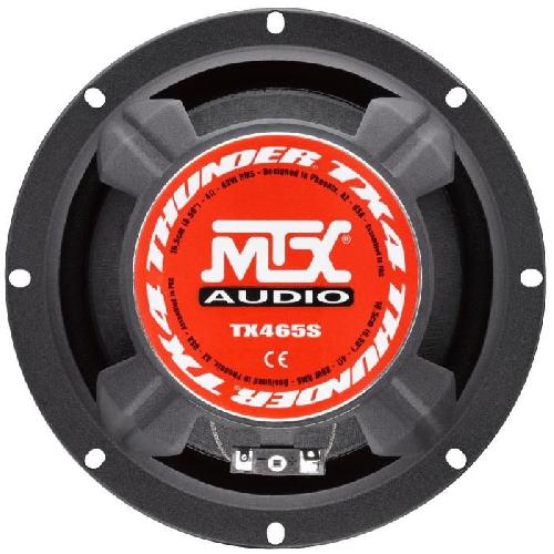 Autoradios : Enceintes - Haut-parleurs MTX TX465S Haut-parleurs voiture Kit 2 voies 16.5cm 80W RMS 4 Tweeteers néodyme 25mm Membranes pulpe célulose