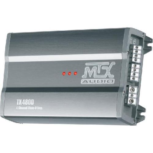Amplificateur De Voiture - Moto - Scooter MTX TX480D Amplificateur 12V 4 Canaux Classe-D 4x80W RMS en Aluminium