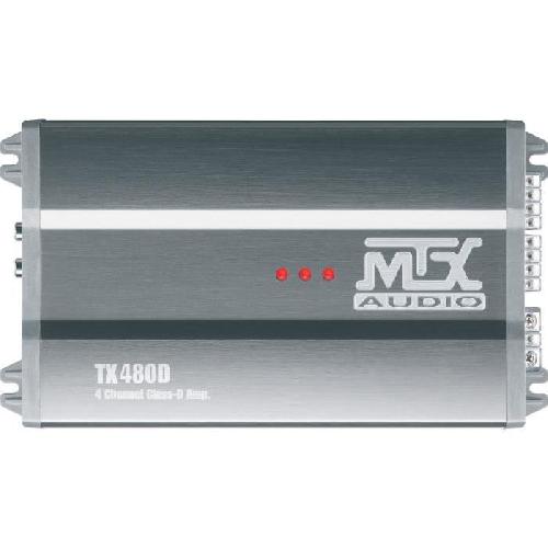 Amplificateur De Voiture - Moto - Scooter MTX TX480D Amplificateur 12V 4 Canaux Classe-D 4x80W RMS en Aluminium