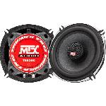 Autoradios : Enceintes - Haut-parleurs MTX TX650C Haut-parleurs voiture Coaxiaux 13cm 2 voies 80W RMS 4 châssis alu Tweeters néodyme dôme soie Membrane pulpe célulose