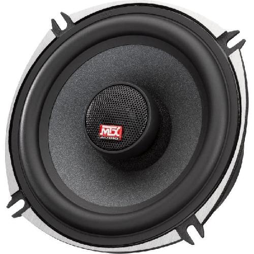 Autoradios : Enceintes - Haut-parleurs MTX TX650C Haut-parleurs voiture Coaxiaux 13cm 2 voies 80W RMS 4 châssis alu Tweeters néodyme dôme soie Membrane pulpe célulose