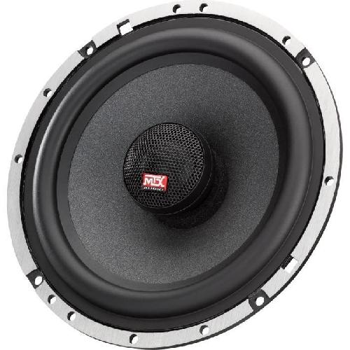 Autoradios : Enceintes - Haut-parleurs MTX TX665C Haut-parleurs voiture Coaxiaux 16.5cm 2 voies 90W RMS 4 Châssis alu Tweeters néodyme dôme soie Membrane pulpe célulose