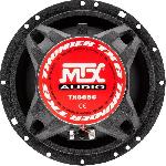 Autoradios : Enceintes - Haut-parleurs MTX TX665C Haut-parleurs voiture Coaxiaux 16.5cm 2 voies 90W RMS 4 Châssis alu Tweeters néodyme dôme soie Membrane pulpe célulose