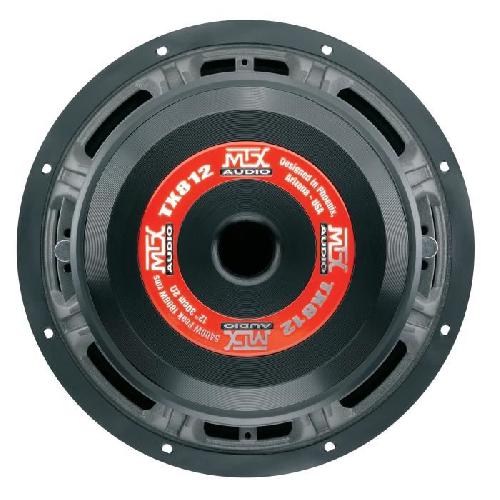 Autoradios : Caissons De Basse - Subwoofer MTX TX812 Subwoofer voiture HighEnd 30cm 1800W RMS 2 chassis alu bobine 3 pour caisson clos ou reflex membrane fibre