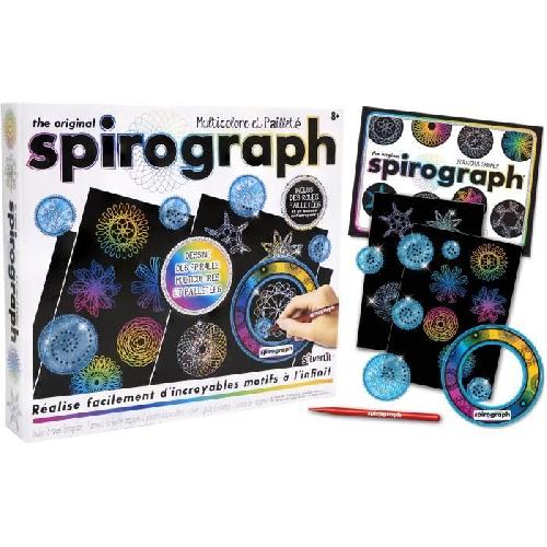 Jeu De Coloriage - Dessin - Pochoir Multicolore et Pailleté - SPIROGRAPH