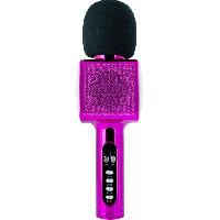 Multimedia Enfant Microphone Karaoke Bluetooth - BIGBEN PARTY - Effets lumineux - Rose