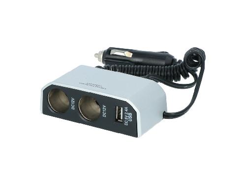 Allume Cigare - Prise Allume-cigare Multiprise Allume-Cigare 2X12V Et 1Xusb 2.4A