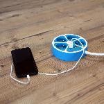 Multiprise Multiprise design circulaire - CHACON -  4X16 A - Cordon 1.5 m - Avec 2 USB-A + Interrupteur - Bleu