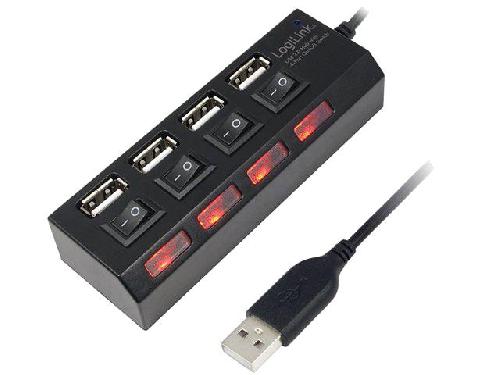 Autres Peripheriques Usb Multiprise USB 2.0 - 4 ports - 480Mbps - interrupteur individuel marche-arret