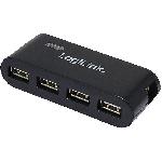 Multiprise USB 2.0 - 4 ports - 480Mbps - LED - noir
