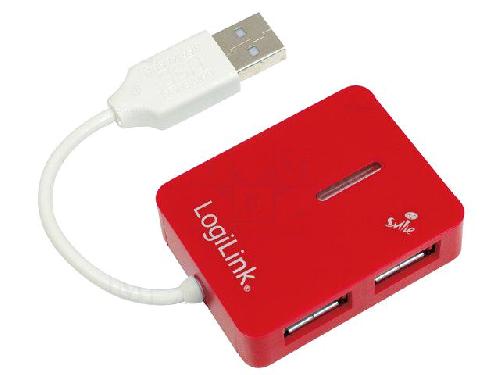 Autres Peripheriques Usb Multiprise USB 2.0 - 4 ports - 480Mbps - rouge