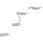 Mur d'escalade pour chat - KERBL - Zugspitze - 5 pieces - Sisal - Tissu rembourré - Intérieur