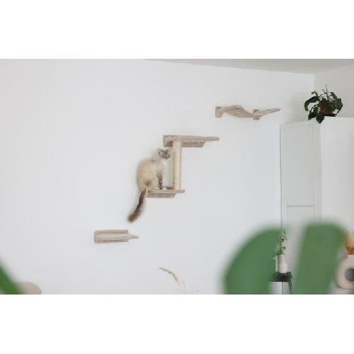 Arbre A Chat Mur d'escalade pour chat - KERBL - Zugspitze - 5 pieces - Sisal - Tissu rembourré - Intérieur