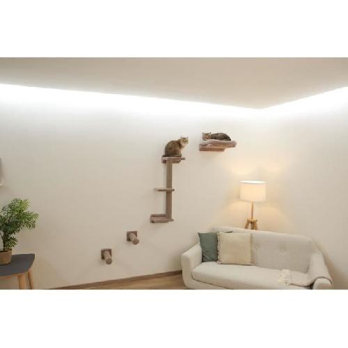 Arbre A Chat Mur d'escalade pour chats - KERBL - MONTE ALPI - 8 pieces - Gris - Tour d'escalade