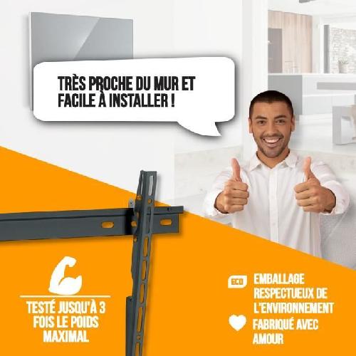 Fixation Tv - Support Tv - Support Mural Pour Tv NANOOK Support Mural inclinable pour téléviseurs de 32-55 Pouces- Solution de Montage pour des télés LCD et (O)LED - Noir