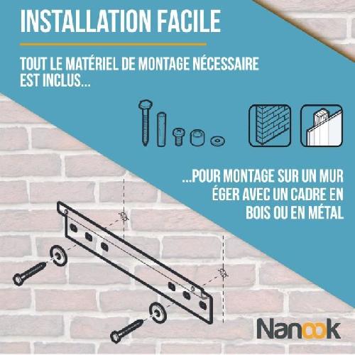 Fixation Tv - Support Tv - Support Mural Pour Tv NANOOK Support Mural inclinable pour téléviseurs de 40-65 Pouces- Solution de Montage pour des télés LCD et (O)LED - Noir