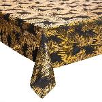 Nappe imprime feuille - 140 x 240 cm - Or