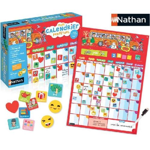 Jeu D'apprentissage NATHAN - Mon Calendrier Perpetuel Magnétique