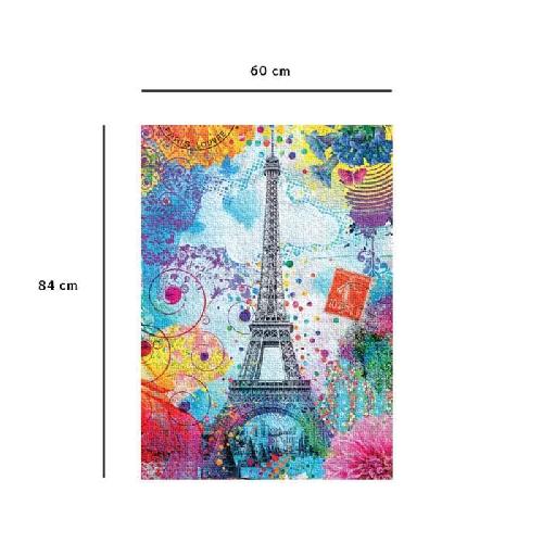 Puzzle Nathan-Puzzle 1500 pieces-Tour Eiffel multicolore/Lars Stewart-Adultes et enfants des 14 ans-Puzzle de qualité supérieure-12000950