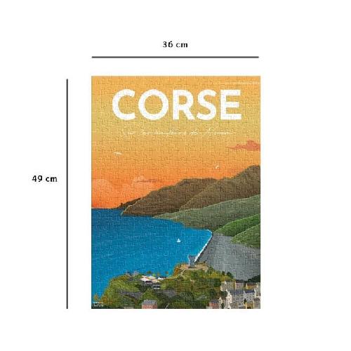 Puzzle Nathan-Puzzle 500 pieces-Affiche de la Corse/Louis l'Affiche-Adultes et enfants des 10 ans-Puzzle de qualité supérieure-12000985