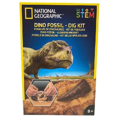 Experience Scientifique - Experience Physique-chimie National Geographic - Kit de fouille - fossiles de dinosaures - nouvelle version