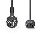 Cable - Connectique Pour Peripherique NEDIS Power Cable - Schuko Male Angled - IEC-320-C13 - 10 m - Noir