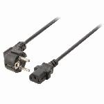 Cable - Connectique Pour Peripherique NEDIS Power Cable - Schuko Male Angled - IEC-320-C13 - 3.0 m - Noir