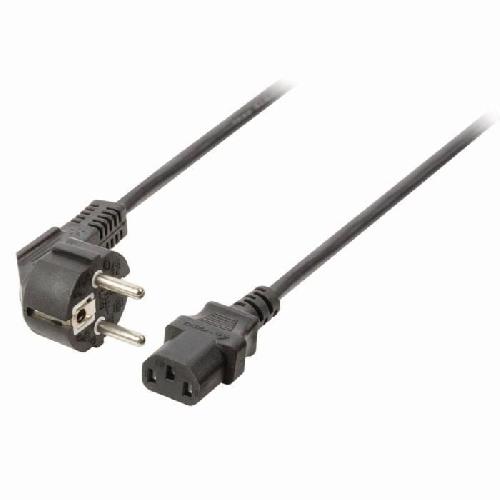 Cable - Connectique Pour Peripherique NEDIS Power Cable - Schuko Male Angled - IEC-320-C13 - 3.0 m - Noir
