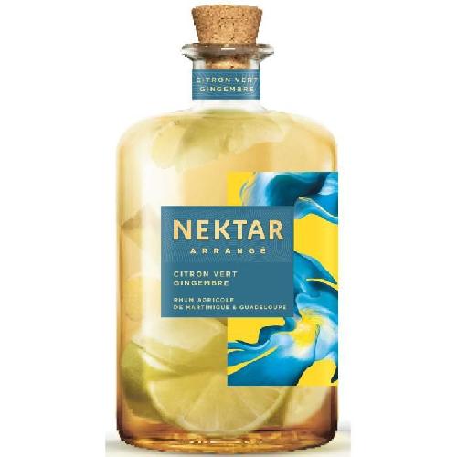 Rhum Nektar - Rhum arrangé - Citron Vert Gingembre - 28.0% Vol. - 70 cl