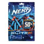 NERF Elite 2.0 Recharge de 50 flechettes - En mousse NERF Elite 2.0 officielles - compatibles avec les Blasters NERF - Des 8 ans