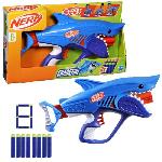 Recharge De Pistolet A Boule - Bille (puissance Inferieur A 0,07 Joule Uniquement) - Flechette En Mousse - Ventouse - Plastique Nerf Junior Wild blaster Sharkfire. facile a utiliser. 8 fléchettes Nerf Elite. a partir de 6 ans