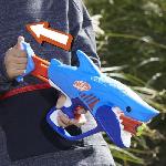 Recharge De Pistolet A Boule - Bille (puissance Inferieur A 0,07 Joule Uniquement) - Flechette En Mousse - Ventouse - Plastique Nerf Junior Wild blaster Sharkfire. facile a utiliser. 8 fléchettes Nerf Elite. a partir de 6 ans