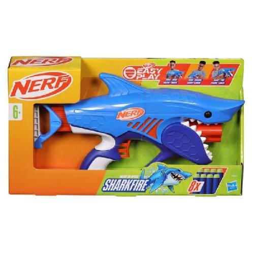 Recharge De Pistolet A Boule - Bille (puissance Inferieur A 0,07 Joule Uniquement) - Flechette En Mousse - Ventouse - Plastique Nerf Junior Wild blaster Sharkfire. facile a utiliser. 8 fléchettes Nerf Elite. a partir de 6 ans