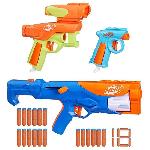 Pistolet A Boule - A Bille (puissance Inferieure A 0,07 Joule) - A Flechette En Mousse - Ventouse - Plastique Nerf N Series Gear Up Pack. 3 Blasters. 18 fléchettes Nerf N1 compatibles Uniquement avec Les Blasters Nerf N Series