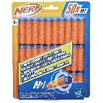 Figurine Miniature - Personnage Miniature Nerf N Series Recharge de 50 fléchettes N1. Fléchettes en mousse compatibles avec les blasters Nerf N Series. Jouet pour enfants et