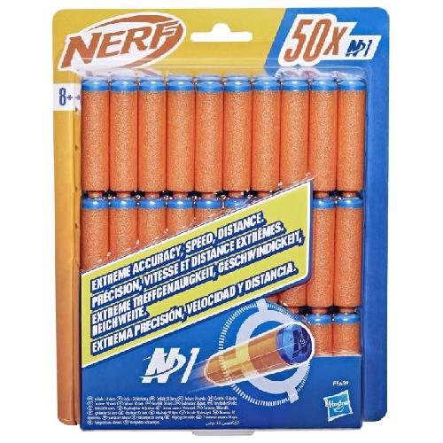 Figurine Miniature - Personnage Miniature Nerf N Series Recharge de 50 fléchettes N1. Fléchettes en mousse compatibles avec les blasters Nerf N Series. Jouet pour enfants et