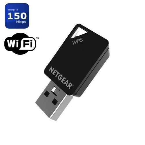 Adaptateur - Antenne Wifi - 3g NETGEAR Mini-adaptateur USB Wifi AC600. Vitesse atteignant 150-433 Mbps Modele- A6100