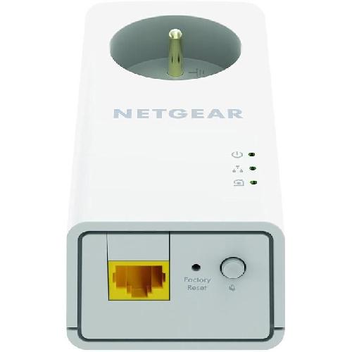 Courant Porteur - Cpl NETGEAR Pack de 2 adaptateurs CPL 2000 Mbit/s- 2 ports 10/100/1000 RJ45 - Avec prise intégrée PLP2000-100FRS
