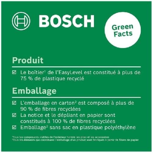 Longueur (telemetre - Laser Mesureur) Niveau laser a bulle EasyLevel de Bosch avec support mural -ligne laser pour un alignement flexible sur les murs et point laser