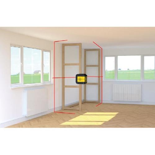 Angle Et Niveau (niveau - Cordon - Fil A Plomb - Jalon - Mire - Poudre De Tracage) Niveau laser croix + equerrage Cross 90 STANLEY - STHT77502-1 - Rouge