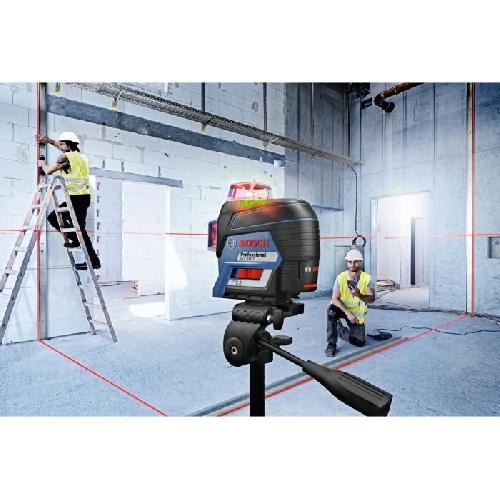 Longueur (telemetre - Laser Mesureur) Niveau laser lignes Bosch Professional GLL 3-80 C - 0601063R00 - Noir et bleu - Sans fil - Portee 120 m