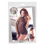 Nuisette en dentelle transparente - Noir - SM