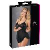 Nuisettes Nuisette Froufrous et string noir 2XL