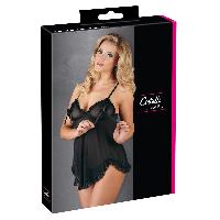 Nuisettes Nuisette Froufrous et string noir S