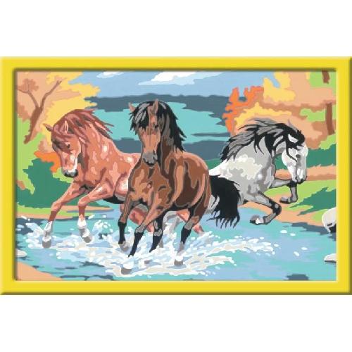 Jeu De Peinture Numéro d'art - grand - Horde de chevaux